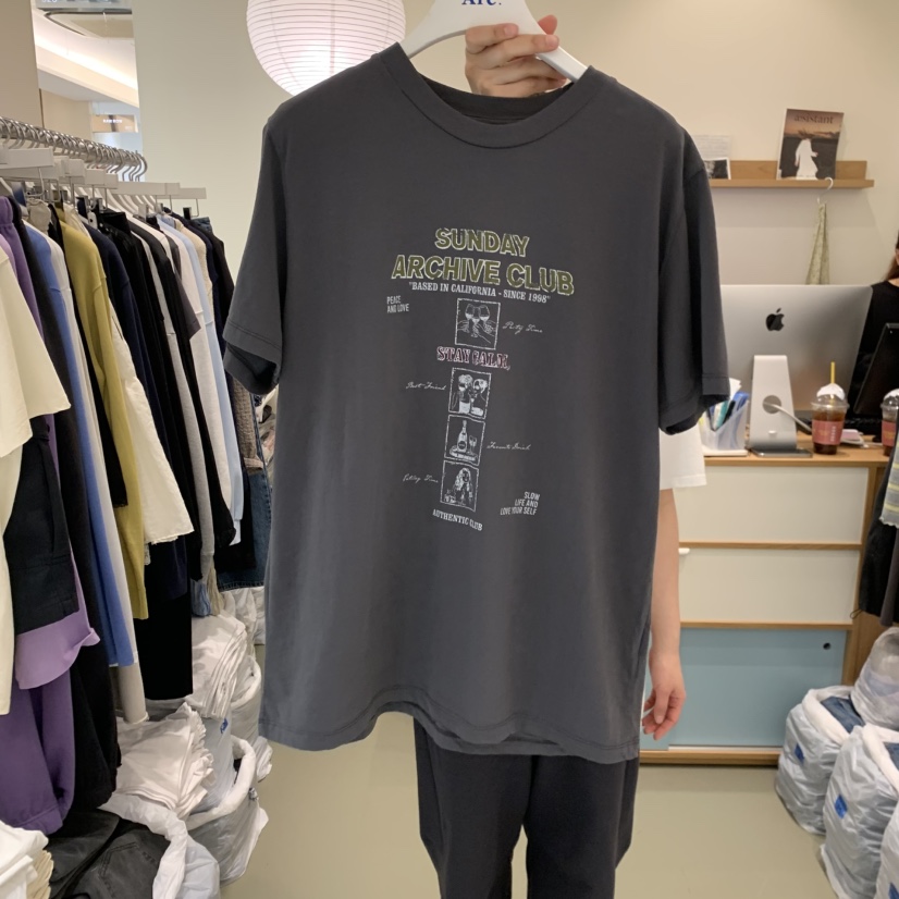 ARE韓國東大門代購女士新款職業時尚人氣26春夏熱賣推薦T恤ARE YOU/ARET恤圖色2