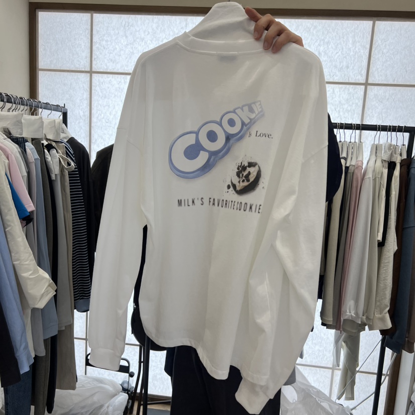 FLAT韓國直郵實拍女裝新款時尚職業休閑26春夏推薦長袖T恤FLAT長袖T恤