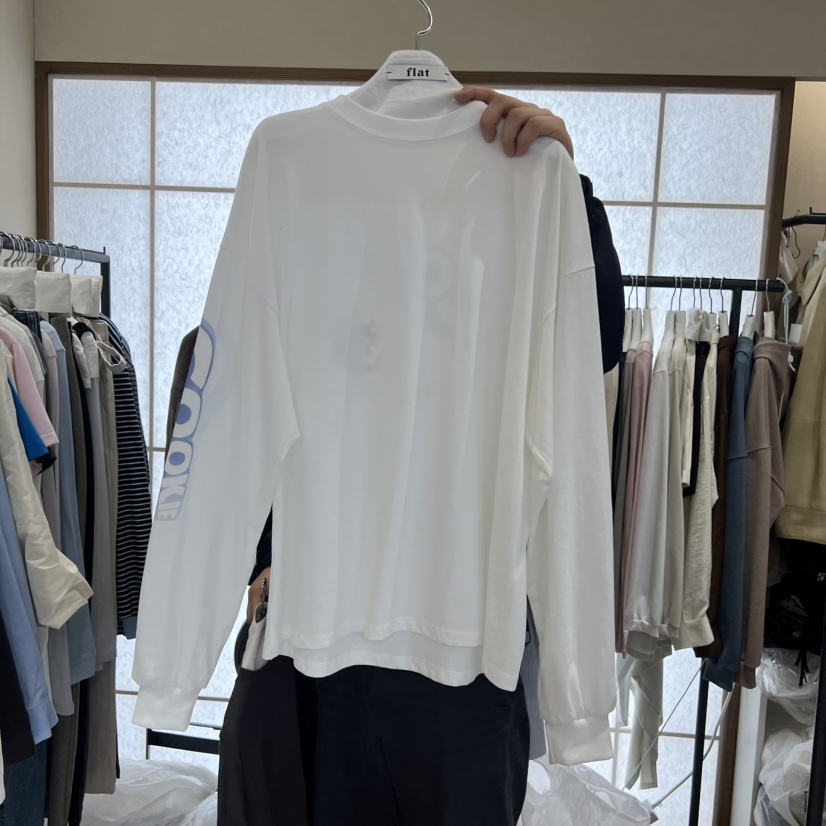 FLAT韓國直郵實拍女裝新款時尚職業休閑26春夏推薦長袖T恤FLAT長袖T恤圖色1