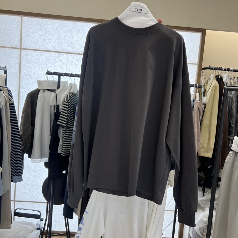 FLAT韓國直郵實拍女裝新款時尚職業休閑26春夏推薦長袖T恤FLAT長袖T恤圖色2