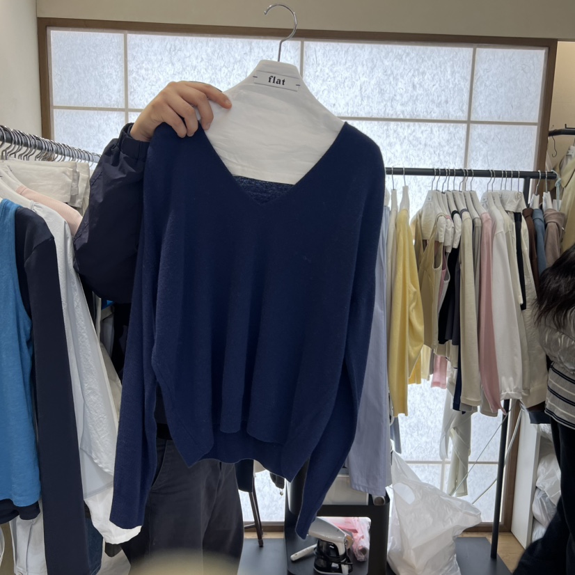 FLAT韓國直郵實拍女裝新款人氣時尚推薦休閑熱賣26春夏針織衫FLAT針織衫圖色3