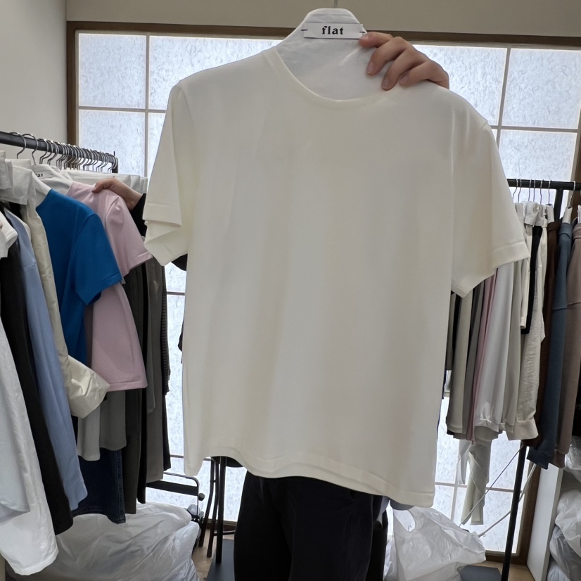 FLAT韓國直郵實拍女士新品人氣時尚26春夏推薦休閑職業T恤FLATT恤圖色2