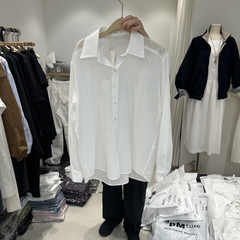 IRVINE韓國直郵女士新款推薦休閑職業26春夏人氣襯衫蕾絲衫IRVINE襯衫/蕾絲衫圖色1