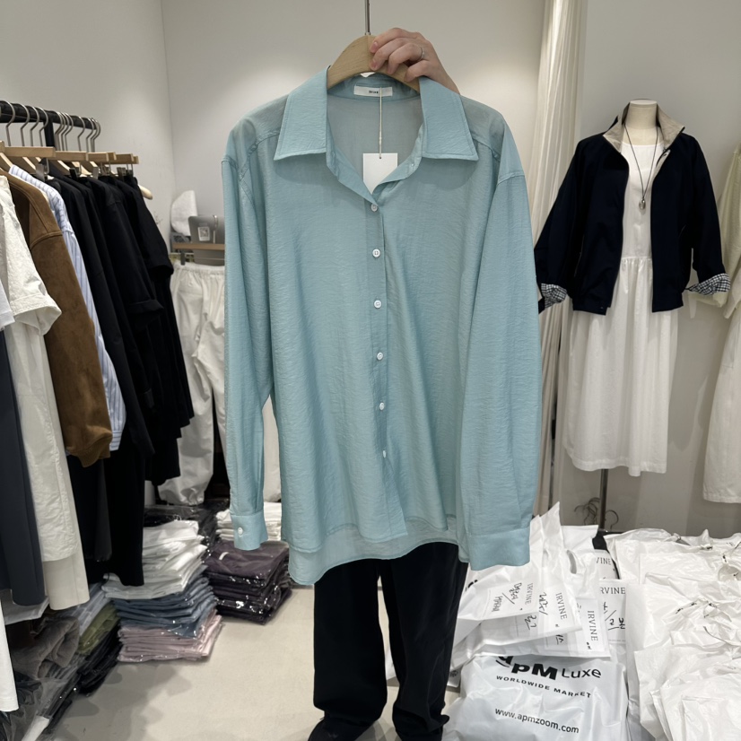 IRVINE韓國直郵女士新款推薦休閑職業26春夏人氣襯衫蕾絲衫IRVINE襯衫/蕾絲衫圖色2