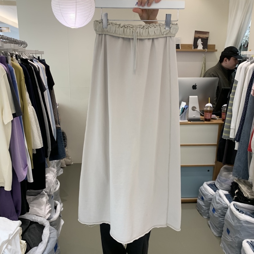 ARE韓國東大門代購女士新品熱賣人氣休閑時尚26春夏長裙褶皺ARE YOU/ARE長裙圖色1