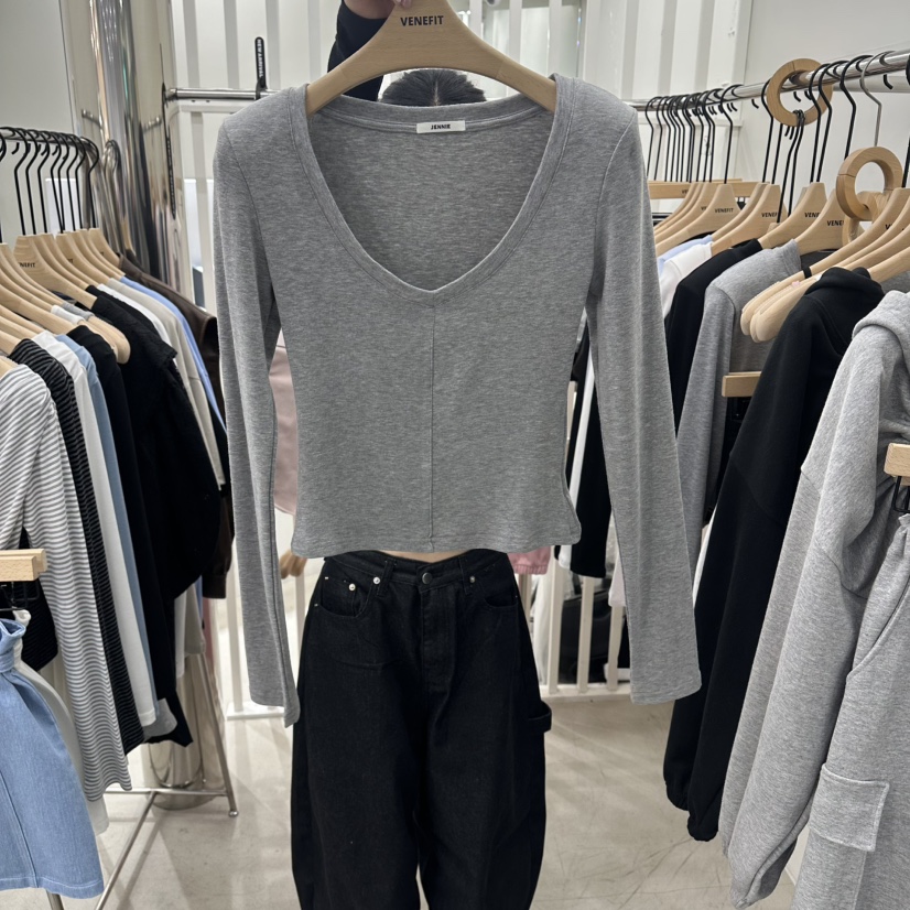 VENEFIT韓國直郵女士新款推薦26春夏職業休閑熱賣長袖T恤VENEFIT/JENNIE長袖T恤圖色3