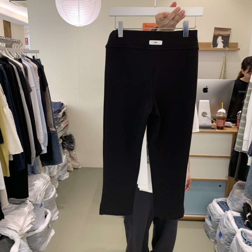 ARE韓國東大門直郵女裝新品職業時尚推薦打底褲鯊魚褲開衩ARE YOU/ARE打底褲/鯊魚褲