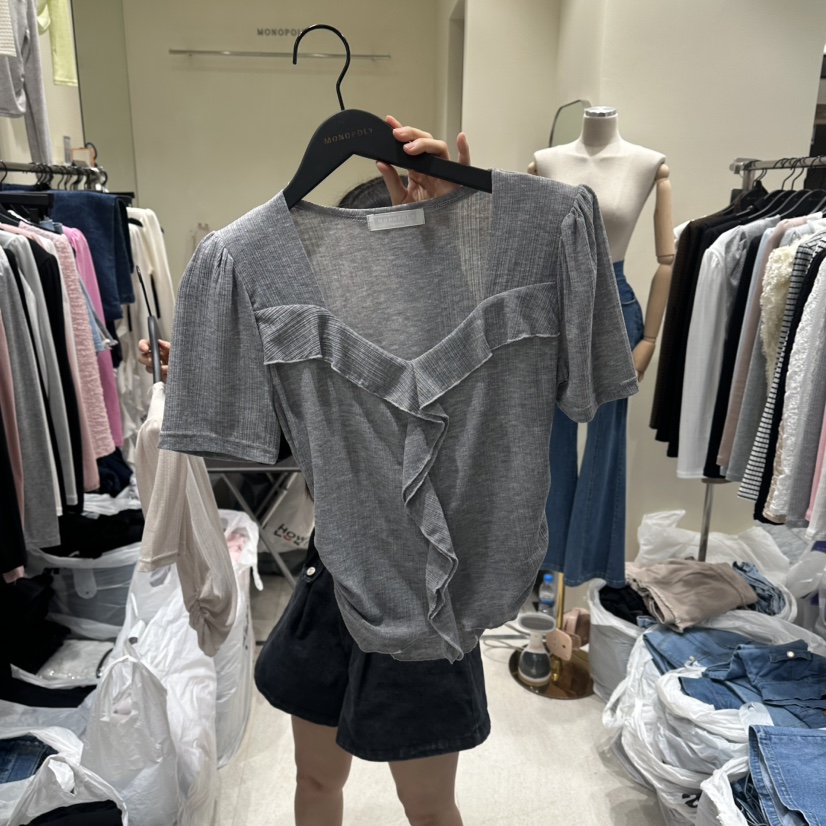 MONOPOLY韓國代購女裝新品人氣推薦時尚職業休閑26春夏T恤MONO_POLYT恤圖色3