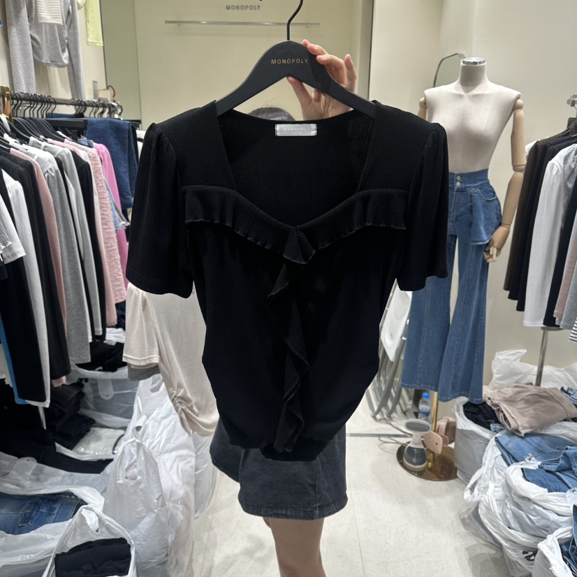 MONOPOLY韓國代購女裝新品人氣推薦時尚職業休閑26春夏T恤MONO_POLYT恤圖色4