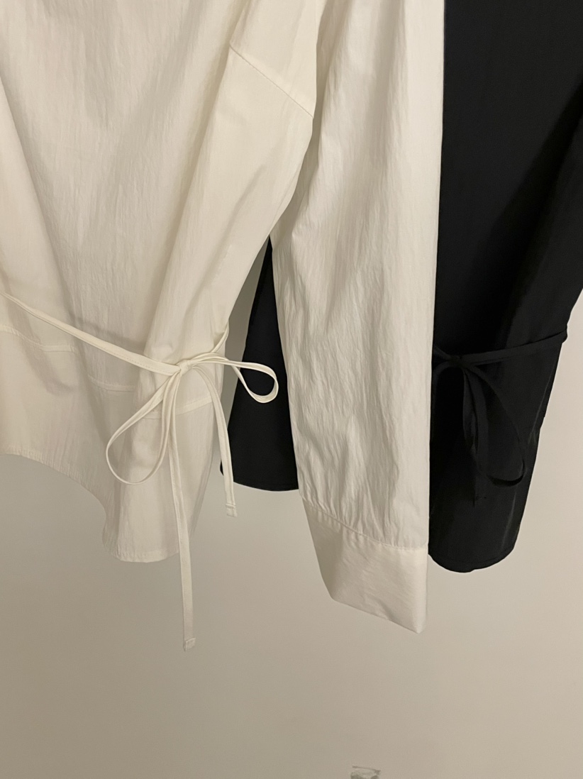 BOLD-A韓國直郵女士新款時尚熱賣26春夏襯衫蕾絲衫含腰繩RE BOLD襯衫/蕾絲衫