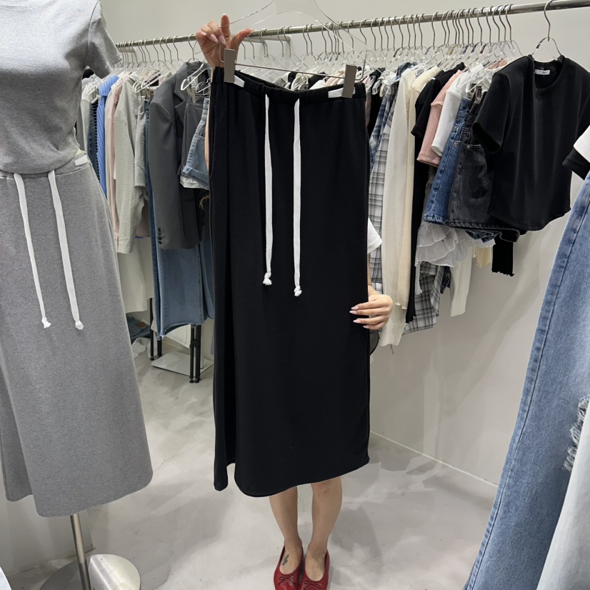 BAIE.38韓國東大門直郵女士新款熱賣休閑時尚人氣長裙腰帶BAIE.38長裙圖色2