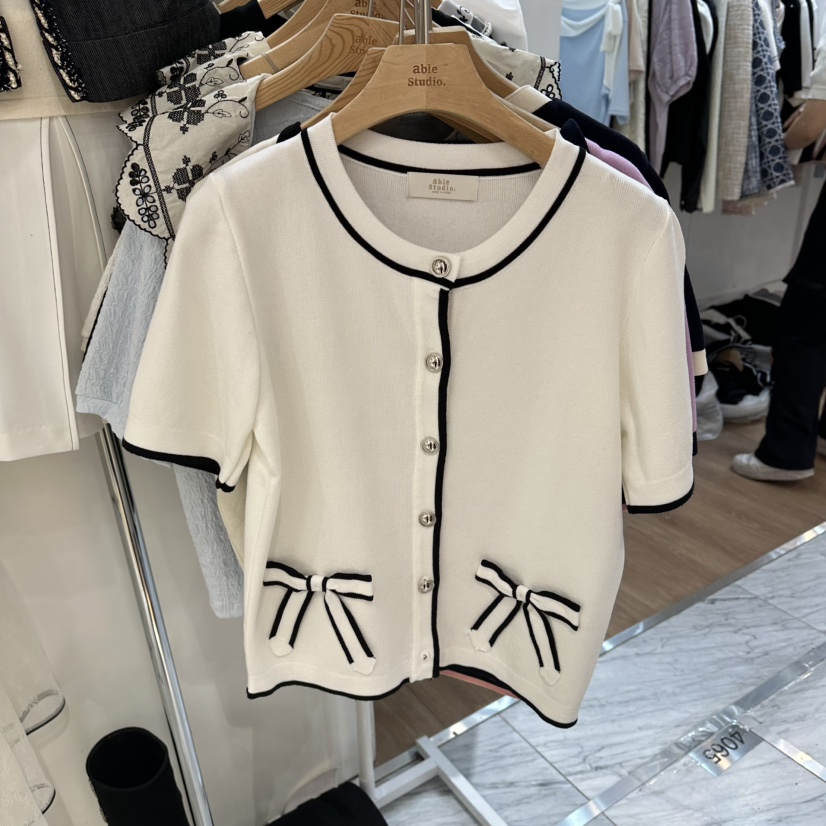 ABLESTUDIO韓國東大門代購女士新品職業時尚熱賣26春夏針織衫ABLESTUDIO針織衫圖色1