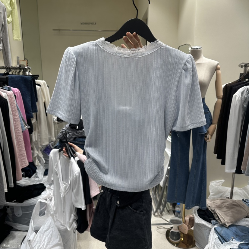 MONOPOLY韓國直郵實拍女士新款時尚休閑26春夏熱賣T恤假兩件MONO_POLYT恤