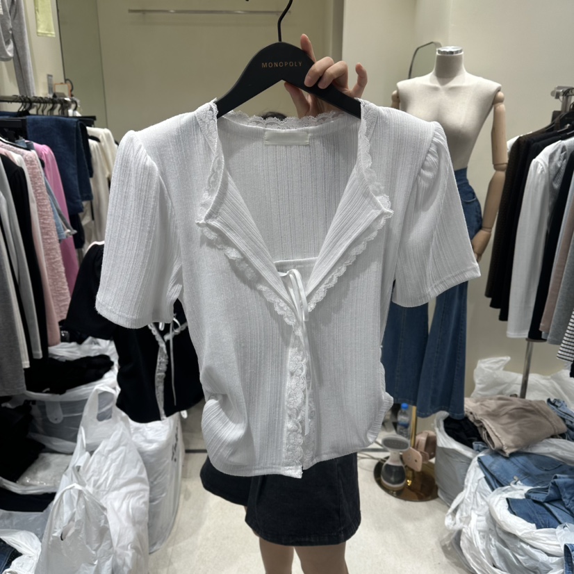 MONOPOLY韓國直郵實拍女士新款時尚休閑26春夏熱賣T恤假兩件MONO_POLYT恤圖色1