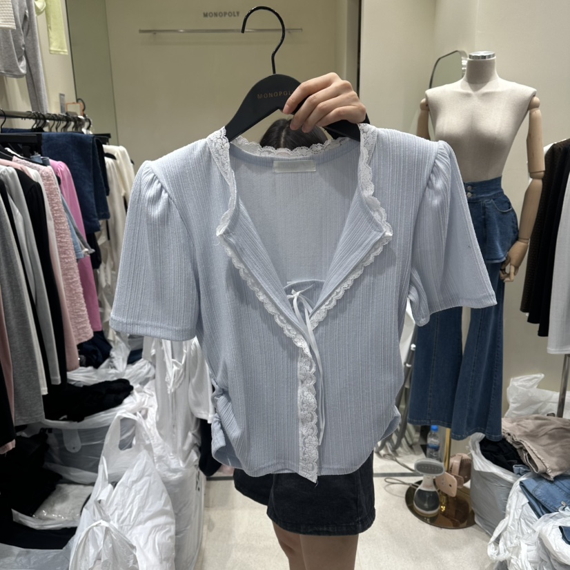 MONOPOLY韓國直郵實拍女士新款時尚休閑26春夏熱賣T恤假兩件MONO_POLYT恤圖色4