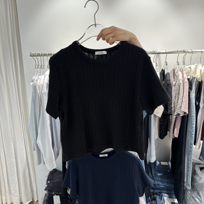 STORIES韓國直郵實拍女裝新品推薦26春夏職業人氣時尚T恤STORIEST恤圖色3黑色
