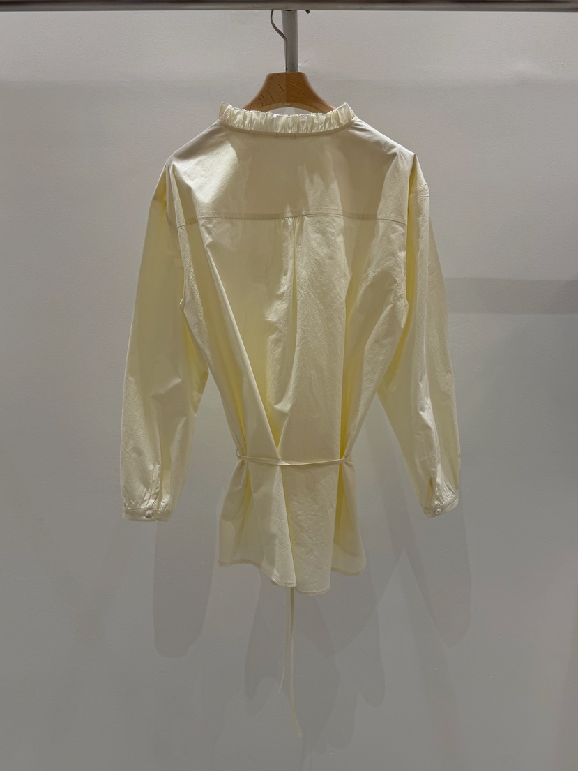 OREE韓國東大門直郵女裝新款時尚熱賣職業襯衫蕾絲衫含腰繩OREE襯衫/蕾絲衫