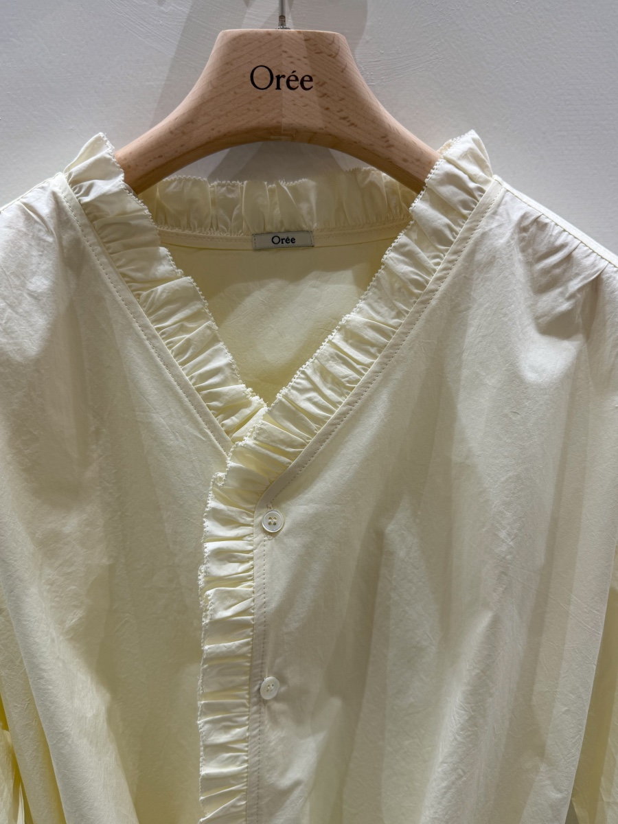 OREE韓國東大門直郵女裝新款時尚熱賣職業襯衫蕾絲衫含腰繩OREE襯衫/蕾絲衫