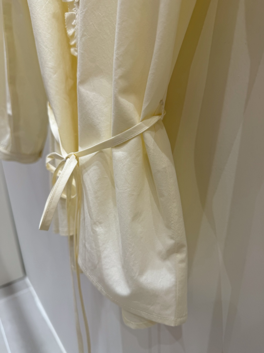 OREE韓國東大門直郵女裝新款時尚熱賣職業襯衫蕾絲衫含腰繩OREE襯衫/蕾絲衫