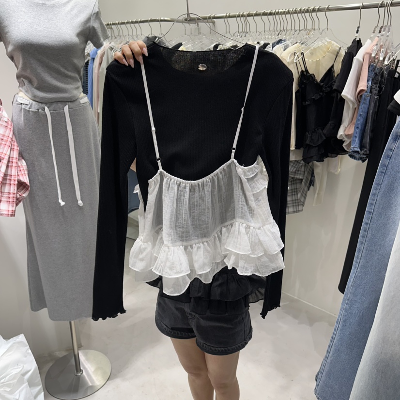 BAIE.38韓國東大門代購女裝新品人氣吊帶背心不含內搭透明BAIE.38吊帶/背心