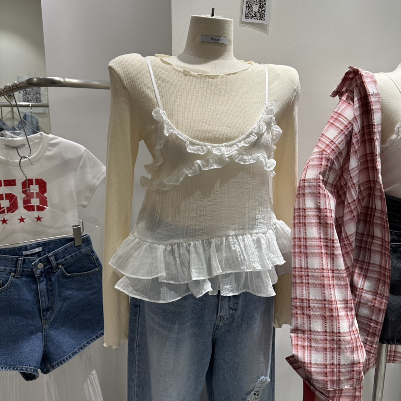 BAIE.38韓國東大門代購女裝新品人氣吊帶背心不含內搭透明BAIE.38吊帶/背心