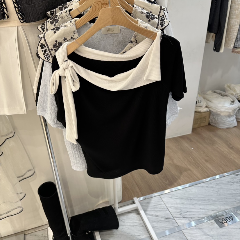 ABLESTUDIO韓國直郵實拍女士新款時尚26春夏休閑職業推薦T恤ABLESTUDIOT恤