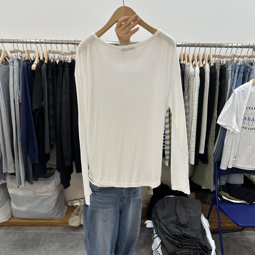 DELIGHT-L韓國直郵實拍女裝新品時尚職業長袖T恤不含內搭DELIGHT-L長袖T恤