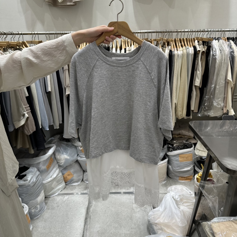 G.I-L韓國東大門直郵女士新款26春夏休閑熱賣T恤假兩件G.I-LT恤圖色2