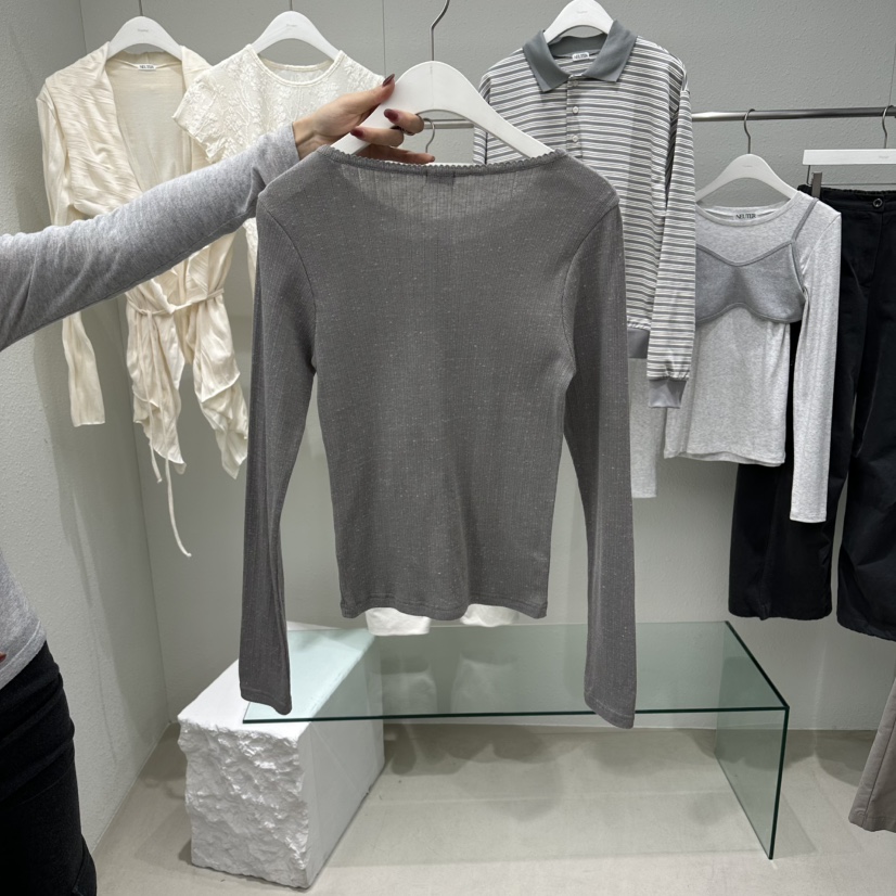 NEUTER韓國東大門直郵女士新品人氣時尚推薦26春夏長袖T恤NEUTER長袖T恤