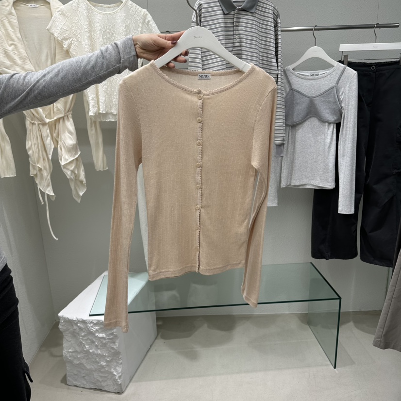 NEUTER韓國東大門直郵女士新品人氣時尚推薦26春夏長袖T恤NEUTER長袖T恤圖色1