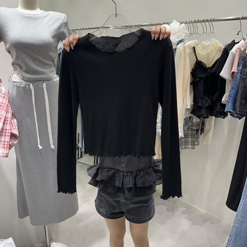 BAIE.38韓國東大門代購女士新款熱賣休閑時尚長袖T恤透明BAIE.38長袖T恤圖色3