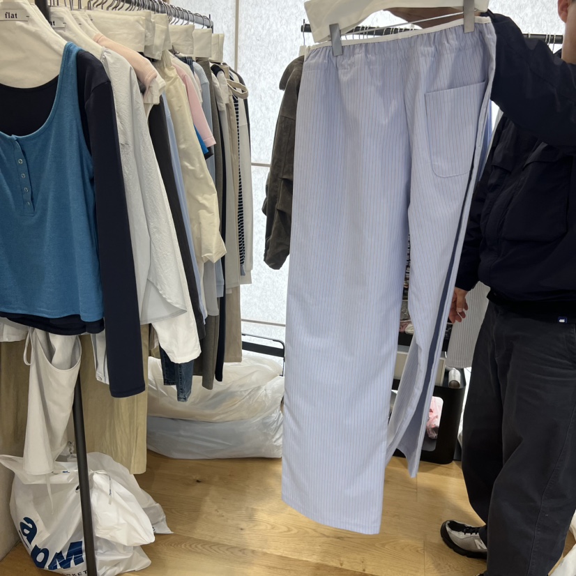 FLAT韓國代購女士新品推薦熱賣26春夏休閑人氣時尚休閑褲FLAT休閑褲