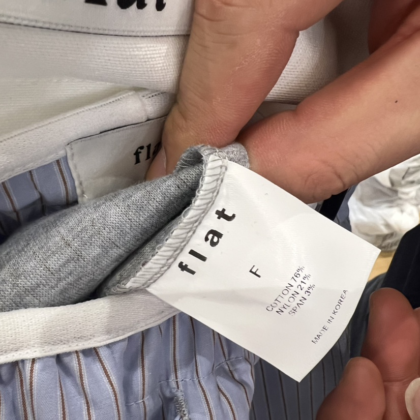 FLAT韓國代購女士新品推薦熱賣26春夏休閑人氣時尚休閑褲FLAT休閑褲