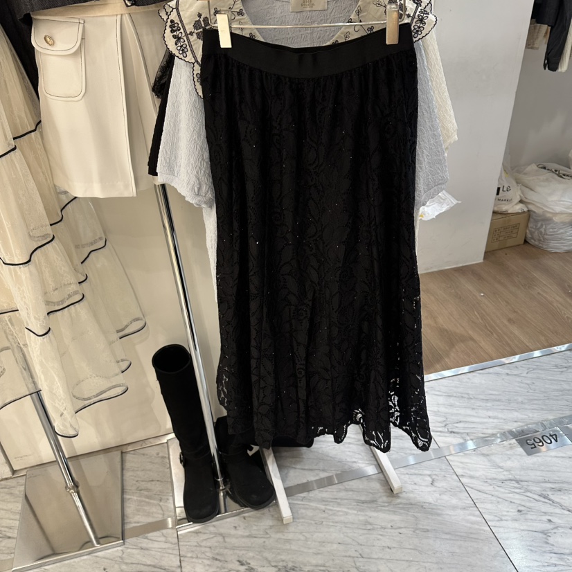 ABLESTUDIO韓國東大門直郵女裝新款26春夏職業人氣長裙蕾絲ABLESTUDIO長裙