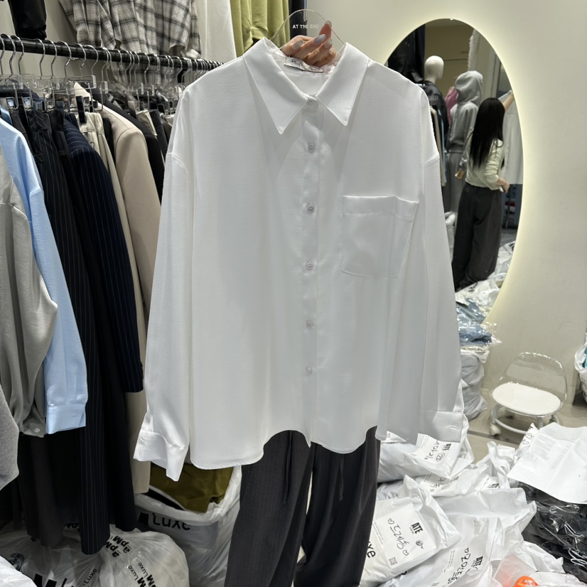 AT THE END韓國直郵女士新品26春夏職業休閑襯衫蕾絲衫AT THE END襯衫/蕾絲衫圖色2