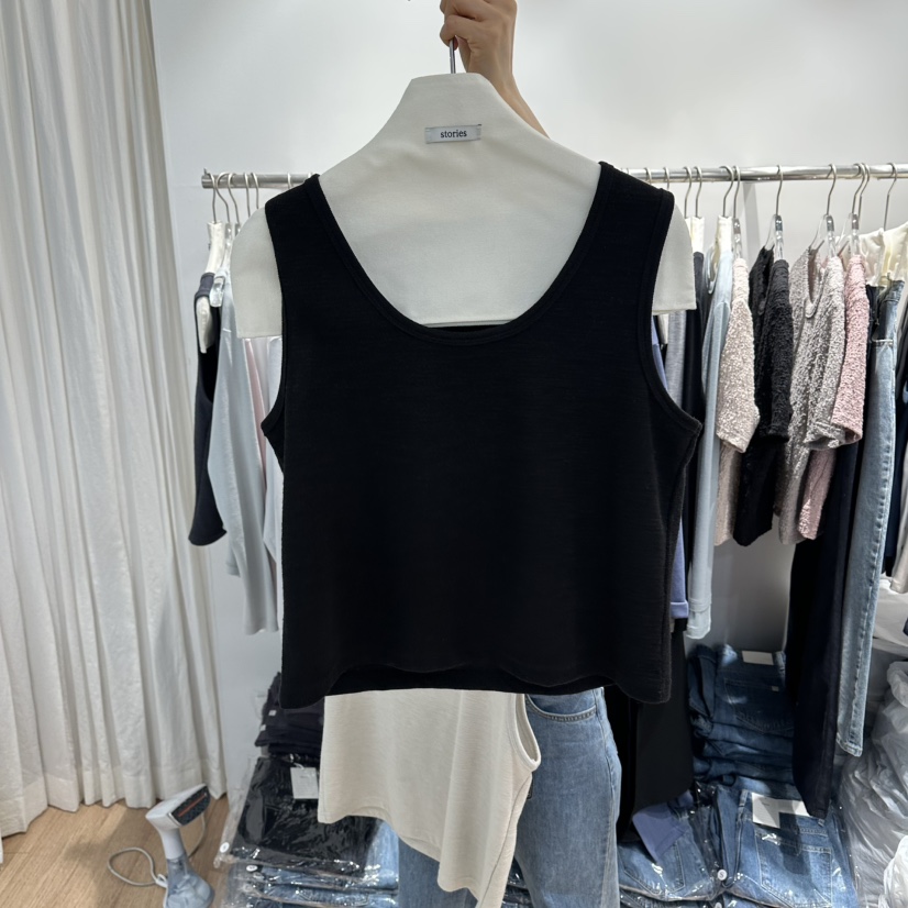 STORIES韓國直郵女裝新款職業熱賣休閑推薦時尚26春夏吊帶背心STORIES吊帶/背心圖色2黑色