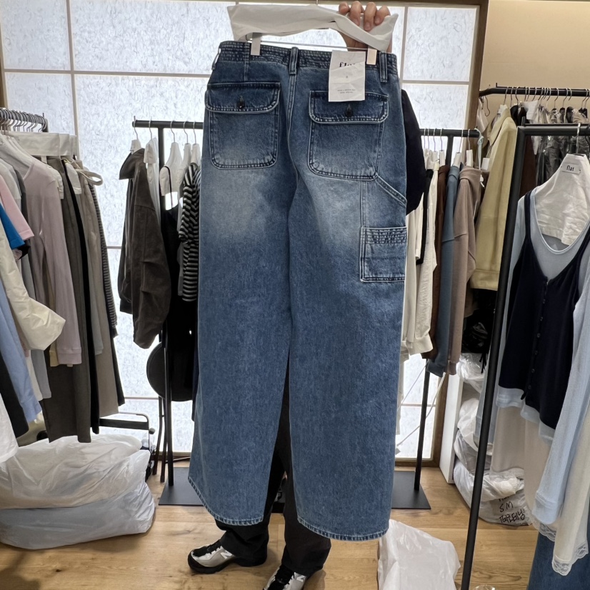 FLAT韓國東大門直郵女裝新品26春夏推薦熱賣休閑人氣牛仔褲FLAT牛仔褲