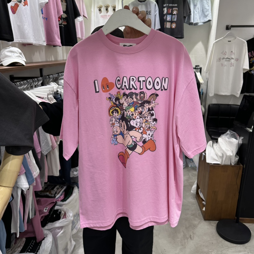 EVE韓國代購女裝新品26春夏休閑時尚人氣職業熱賣T恤復古EVET恤圖色2