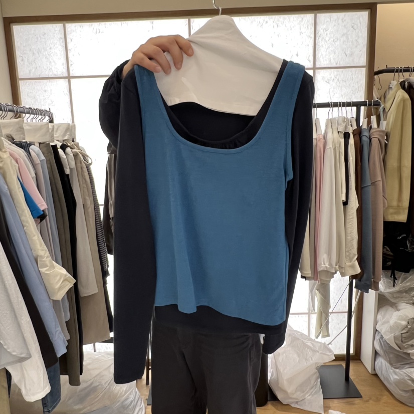 FLAT韓國東大門直郵女裝新品人氣推薦休閑吊帶背心不含內搭FLAT吊帶/背心