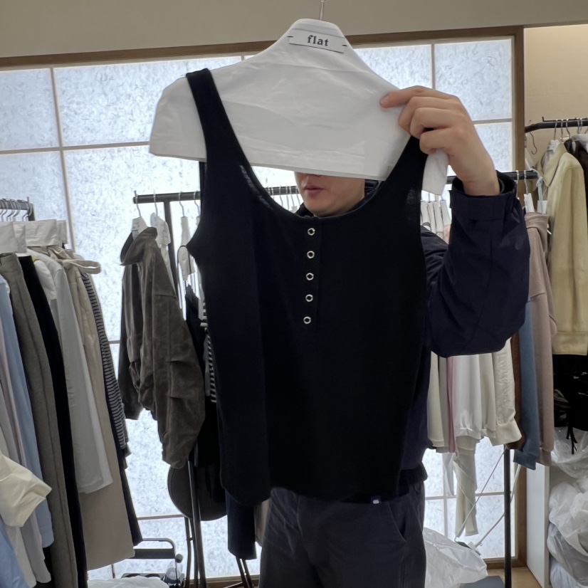 FLAT韓國東大門直郵女裝新品人氣推薦休閑吊帶背心不含內搭FLAT吊帶/背心圖色2