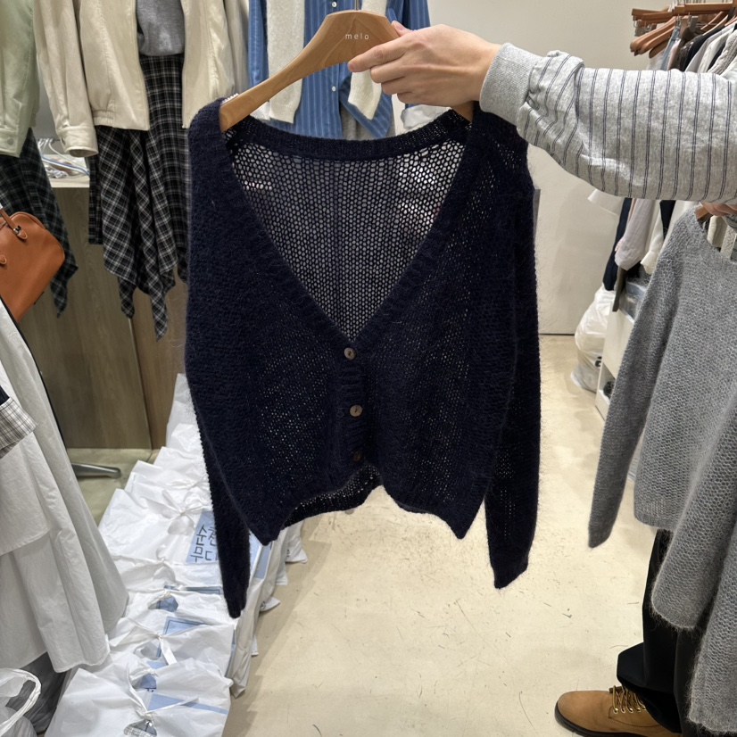 MELO韓國代購女裝新款職業推薦時尚26春夏休閑人氣針織衫V領MELO針織衫圖色4