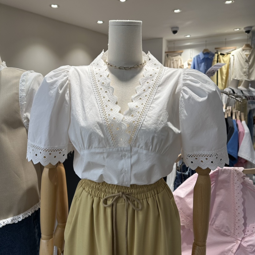 DELLING韓國直郵女裝新款休閑熱賣26春夏人氣推薦襯衫蕾絲衫DELLING襯衫/蕾絲衫圖色1