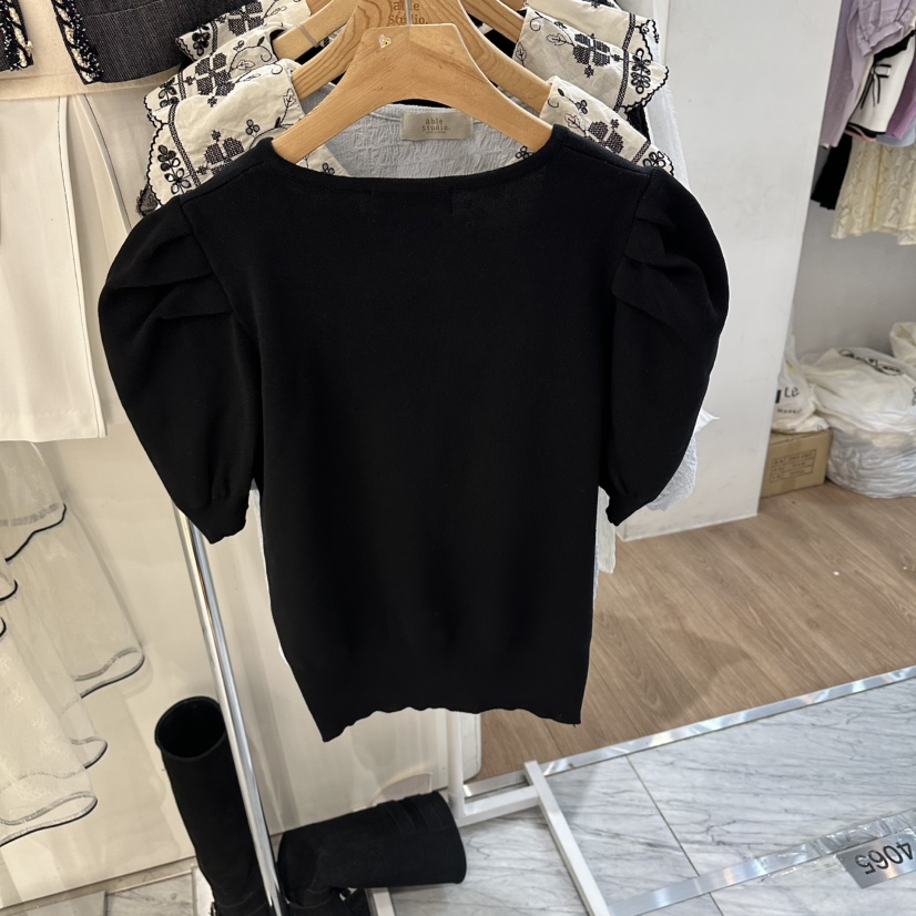 ABLESTUDIO韓國代購女裝新品熱賣職業人氣26春夏針織衫蕾絲ABLESTUDIO針織衫