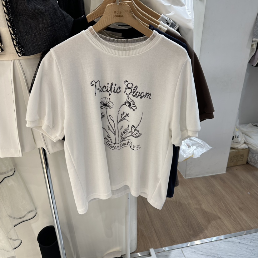 ABLESTUDIO韓國東大門直郵女士新品熱賣休閑職業推薦時尚T恤ABLESTUDIOT恤圖色1