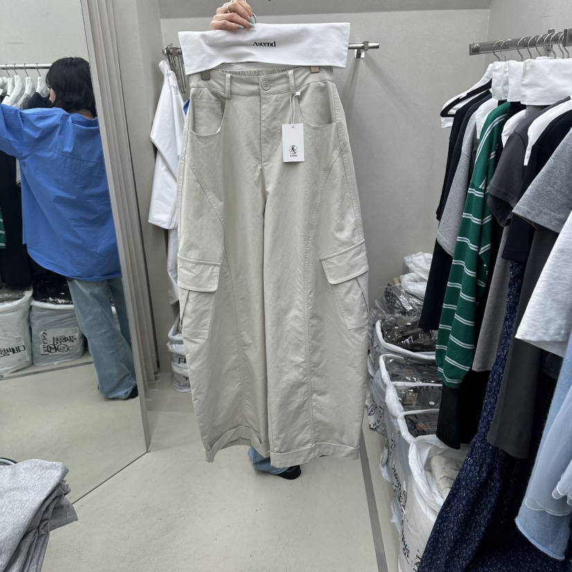 ASCEND韓國直郵實拍女裝新品熱賣推薦26春夏休閑褲工裝褲ASCEND休閑褲圖色1