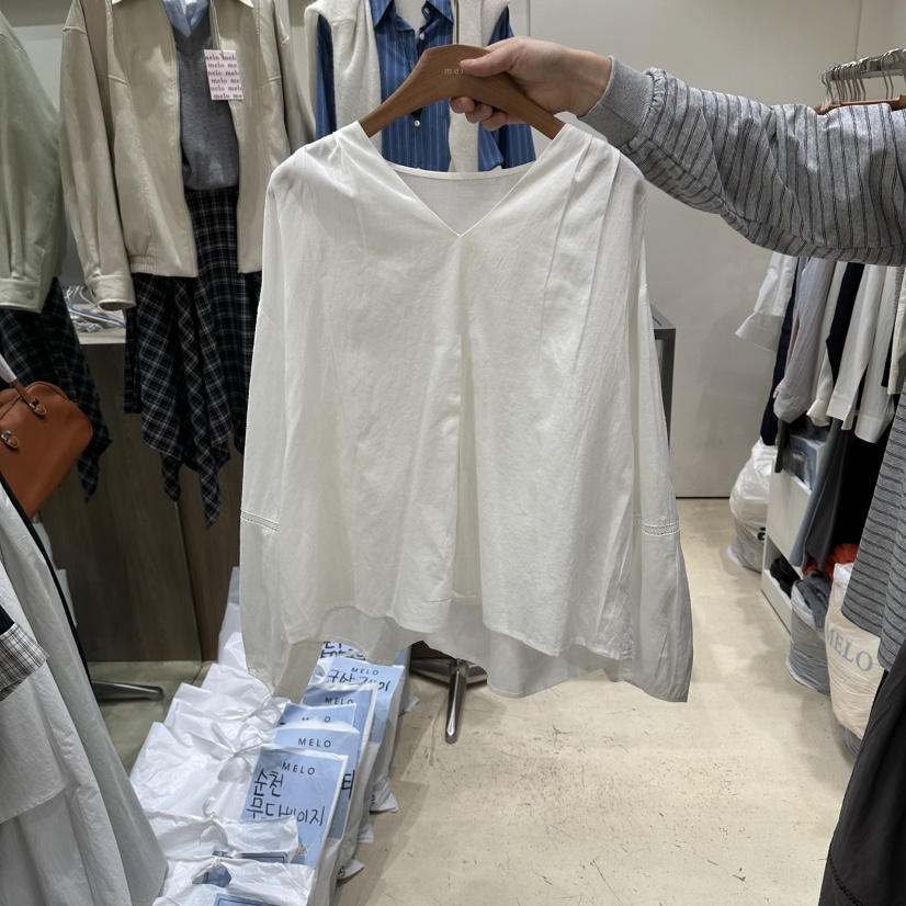 MELO韓國直郵女士新款休閑職業熱賣時尚26春夏襯衫蕾絲衫MELO襯衫/蕾絲衫圖色1