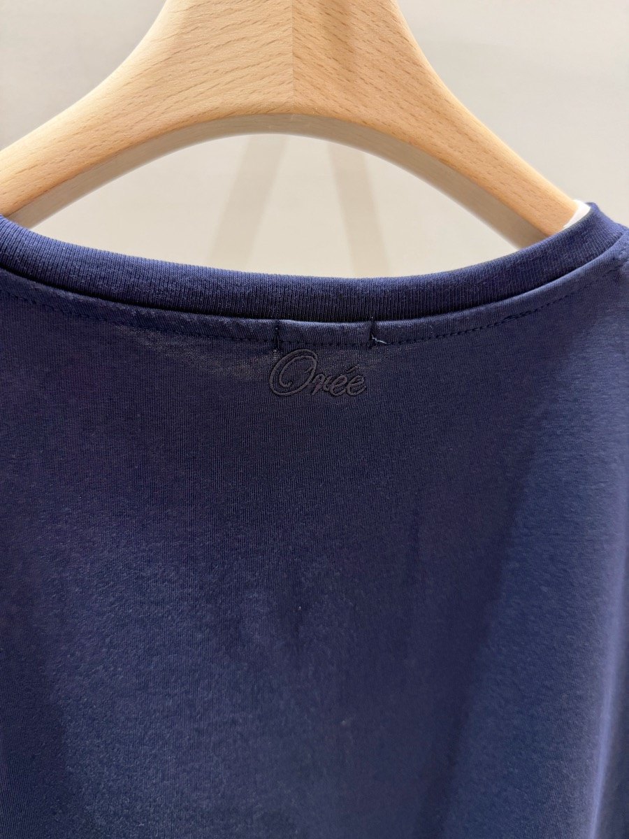 OREE韓國東大門代購女士新款人氣休閑職業26春夏長袖T恤刺繡OREE長袖T恤
