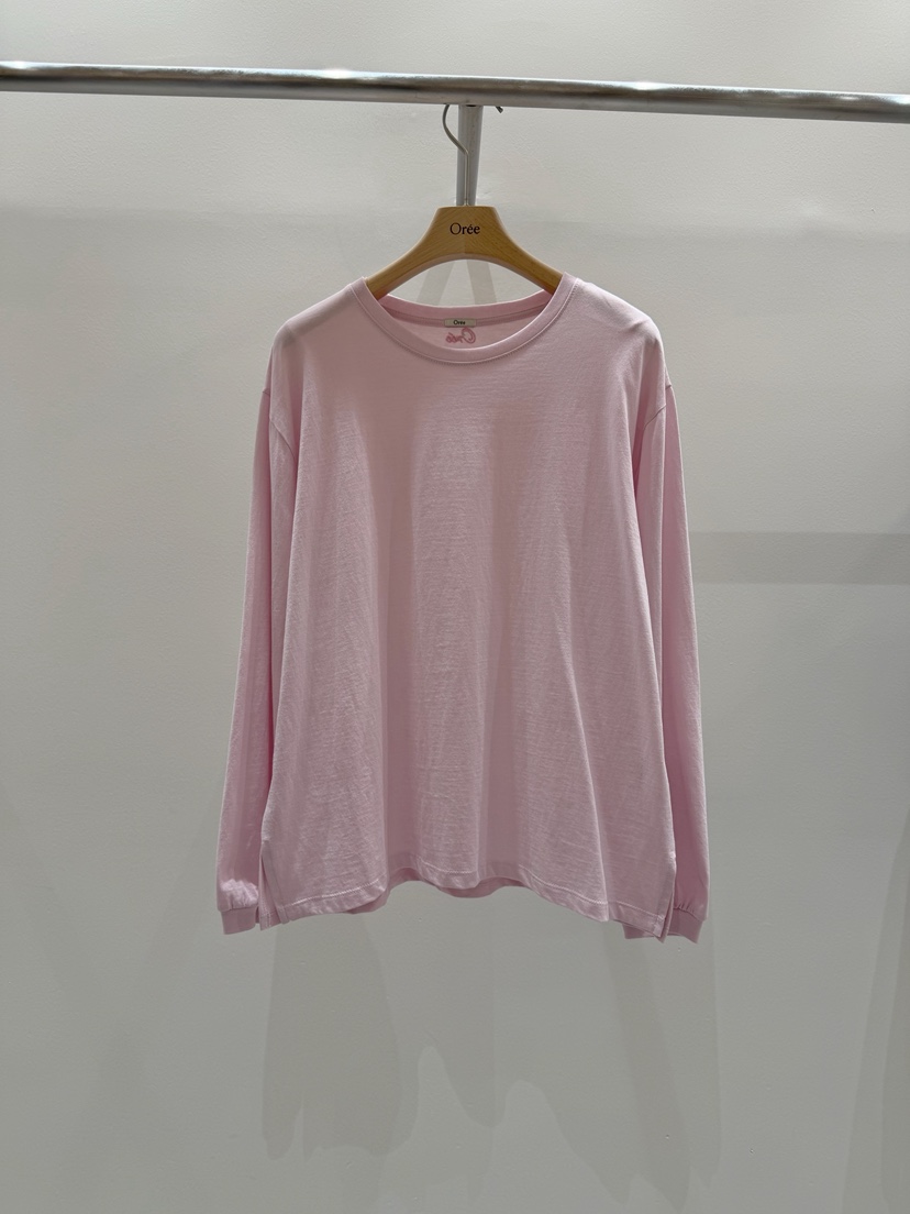 OREE韓國東大門代購女士新款人氣休閑職業26春夏長袖T恤刺繡OREE長袖T恤圖色2