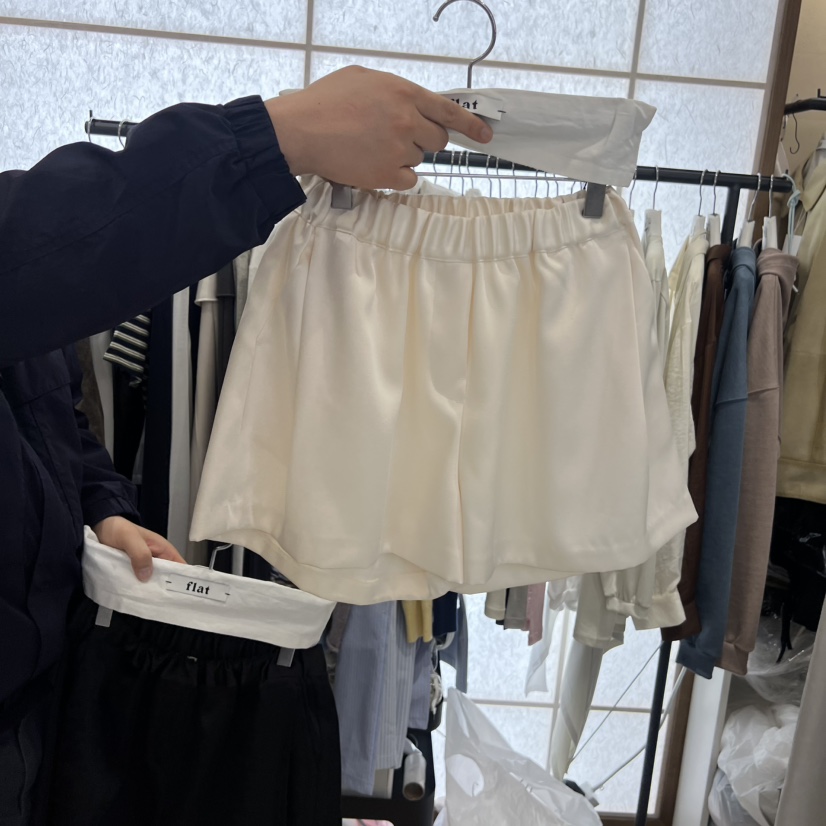 FLAT韓國直郵實拍女士新款時尚人氣26春夏推薦職業休閑短褲FLAT短褲圖色2