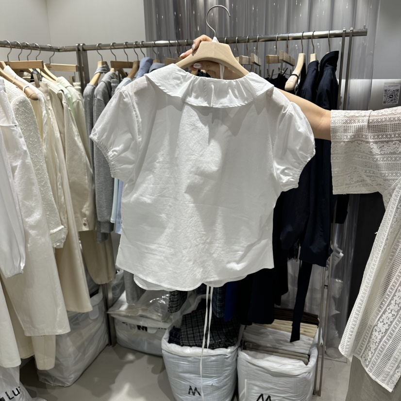 GREEK韓國直郵實拍女士新品職業休閑熱賣襯衫蕾絲衫含腰繩GREEK襯衫/蕾絲衫